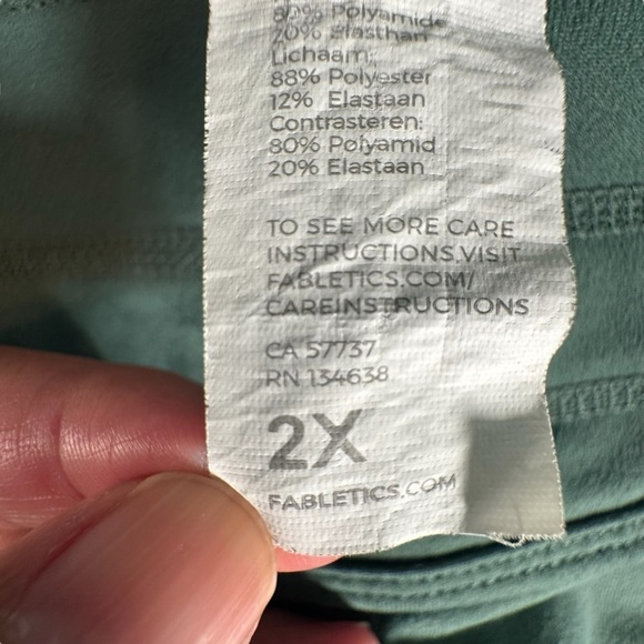 Fabletics Green Powerhold Leggings - Picture 6 of 13